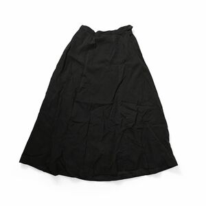Lands' End Classic Black Midi A-Line Skirt